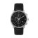 Stainless Steel Black Strap Unisex Watch - 44mm