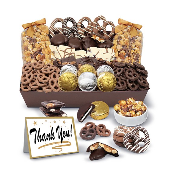 Thank You Sensational Belgian Chocolate Snack Gift Basket Thank You Sensational Belgian Chocolate Snack Gift Basket