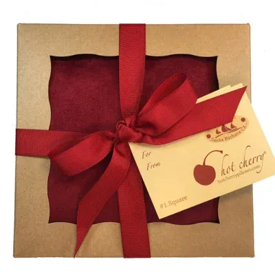 Hot Cherry® 10” Square Pillow - Ultra Suede
