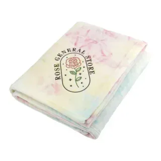 Custom Tie Dye Flannel Fleece Blanket