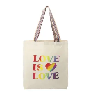 Rainbow Pride Recycled Cotton Tote - 6 oz