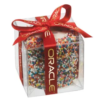 Rainbow Sprinkled Oreos® with Printed Logo Favor Box