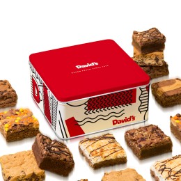 David's Cookies Assorted Brownies Tin - 3lbs