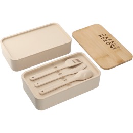 Bamboo Bento Box w/Built-In Utensils