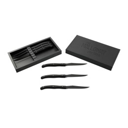 Modena 6-Piece Steak Knife Set - Black Handle