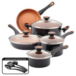 Glide Copper Ceramic Nonstick Cookware - 12 pcs
