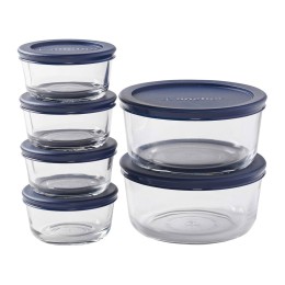 Anchor Hocking Glass Storage Container Set w/ SnugFit Lids - 12pc