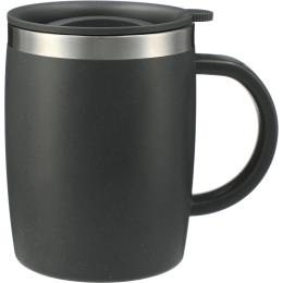 Dagon 14 oz. Wheat Straw Mug with Lid and Stainless Liner - Charcoal (Component)