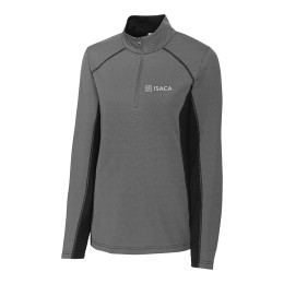 Cutter & Buck Ice Pique Colorblock Half-Zip Tech Pullover Top - Women's