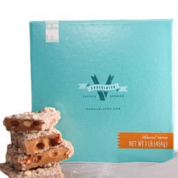 V Chocolates - Almond Toffee Gift Box - 1 lb.
