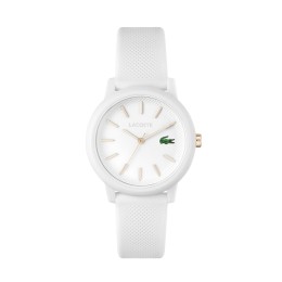 Lacoste Rose Gold & White Watch with Silicone Strap - Women's