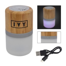 Bamboo Light-Up Wireless Bluetooth Speaker
