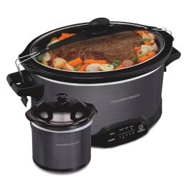 Stay or Go Programmable Slow Cooker w/ Party Dipper - 7qt