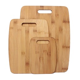 Bamboo Cutting Board Set w/ Handles - 3pc