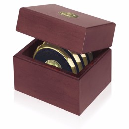 Custom Four Coasters with Solid Cherry Chest