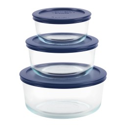 Pyrex Simply Store Round Glass Storage Set - 6pc