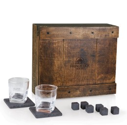 Oak Whiskey Box Gift Set (Custom)