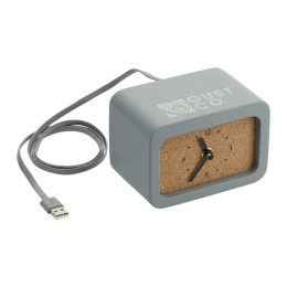 Custom Set in Stone Wireless Charging Desk Clock