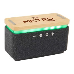 FSC® Boost Fabric & Bamboo Speaker with Wireless Charging Pad