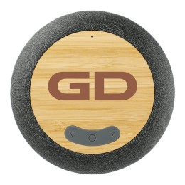 Garm Fabric & Bamboo Speaker with Wireless Charging