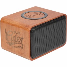 Custom Wood Bluetooth Speaker with Wireless Charging Pad