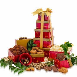 Merry Morsels Snack Tower Gift Set - 5 Tier