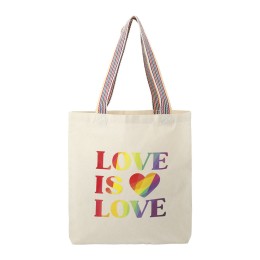 Rainbow Pride Recycled Cotton Tote - 6 oz.