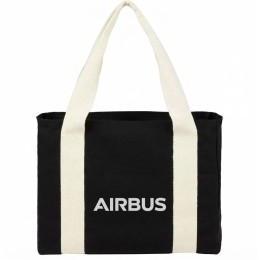 Cotton Shopper Tote with Contrast Handles - 12 oz.