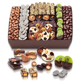 Extravaganza Sweets Belgian Chocolate-Covered Dried Fruit and Nut Gift Tray