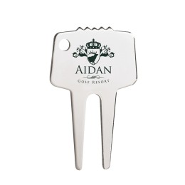 Silver-Tone Divot Repair Tool