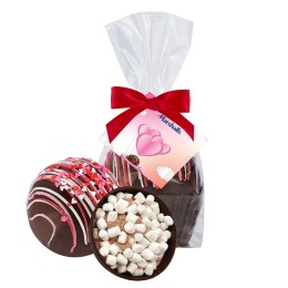 Valentine's Day Hot Chocolate Bomb Mug Stuffer with Hang Tag