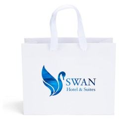 Victoria Matte Laminated Eurotote Gift Bag - 10" x 4" x 8"