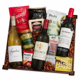 Grand Charcuterie Tray and Wine Trio Gift