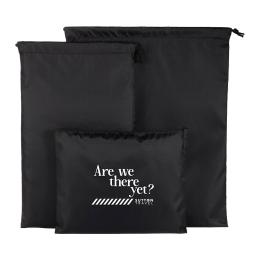 Recycled 3-in-1 Travel Bag Set with Laundry, Shoe & Zippered Storage Bags