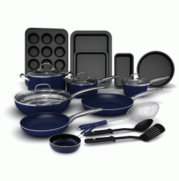 Blue Diamond Toxin-Free Ceramic Nonstick Cookware Set - 20 pc.