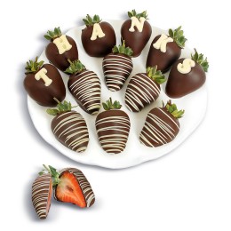 "Thank You" Berry-Gram® Belgian Chocolate-Covered Strawberries Gift - 12 pc.