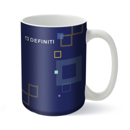 White Ceramic Coffee Mug - 15 oz.