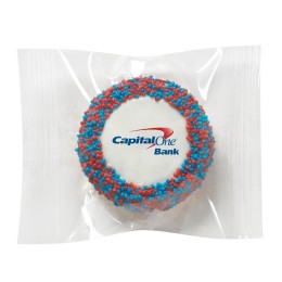 Your Brand Color Sprinkled Oreo® with Printed Logo - Individual Wrap