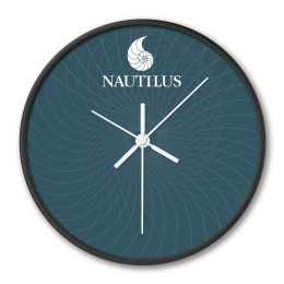 10" Circular Clock - White Hands - Black Frame