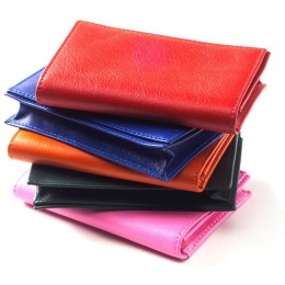 Color Slim Leather Wallet