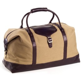 Canvas Bag with Leather Trim