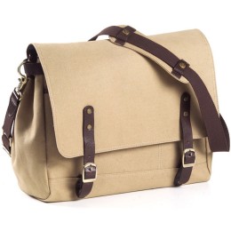 Canvas and Leather Courier Bag