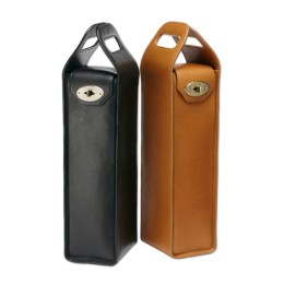 Leather Turnlock Bottle Carrier