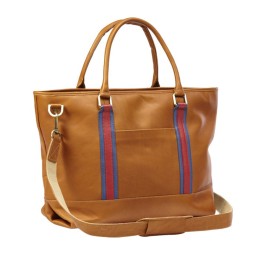 Racer Leather Travel Tote Bag