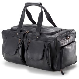 XL Leather Duffel With Shoe Pocket