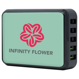 Custom HubbCity™ 5-Port USB Hub Charging Station