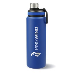 Matte Coated Stainless Steel Bottle - 32 oz. - Blue