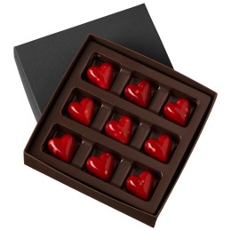Kohler Chocolates Dark Chocolate Hearts - 9 pc