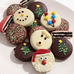 Christmas Fun Decorated Belgian Chocolate Covered OREO® Cookies - 12 pc.