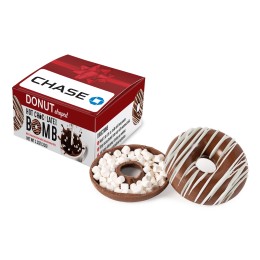 Custom Donut-Shaped Hot Chocolate Bomb with Holiday Drizzle